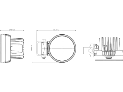 TYRI LED-Arbeitsscheinwerfer "Baseline R2 Swivel" 2.800 lm 39 W, 9 – 32 V rund, Funkentstörung CISPR 25 Klasse 5 TYRI LED-Arbeitsscheinwerfer "Baseline R2 Swivel" 2.800 lm 39 W, 9 – 32 V rund, Funkentstörung CISPR 25 Klasse 5
