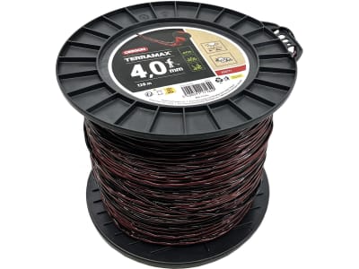 Oregon® Mähfaden "TerraMax" 3,5 mm/183 m, rund, schwarz/rot, für dichte und robuste Vegetation, 636772