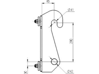 Düvelsdorf Anschraubplatte D-Lock; D-Lock S; Schäffer hydraulisch 42 mm (660 mm), 2 St., 5120010