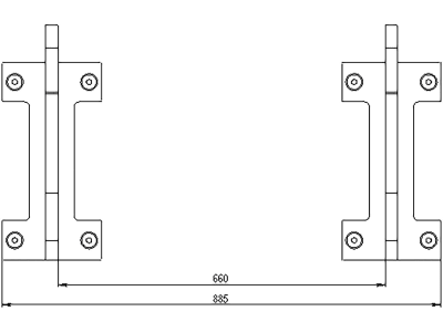 Düvelsdorf Anschraubplatte D-Lock; D-Lock S; Weidemann 36 mm (660 mm), 2 St., 5120040