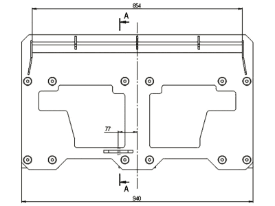 Düvelsdorf Anschraubplatte D-Lock; D-Lock S; Weidemann Platte, 2 St., 5120050