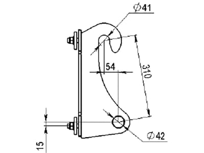 Düvelsdorf Anschraubplatte D-Lock für Radlader Atlas AR40 –  AR80, 2 St., 5120080