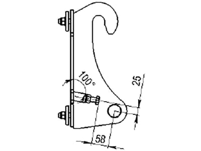 Düvelsdorf Anschraubplatte D-Lock für Radlader Atlas AR40 –  AR80, 2 St., 5120080