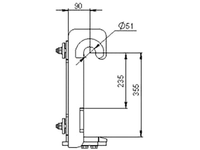 Düvelsdorf Anschraubplatte D-Lock; Merlo ZM2, 2 St., 5120110