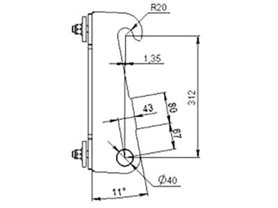 Düvelsdorf Anschraubplatte D-Lock für Radlader Komatsu WA65 – 85, 2 St., 5120160 Düvelsdorf Anschraubplatte D-Lock für Radlader Komatsu WA65 – 85, 2 St., 5120160
