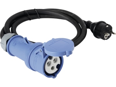 Herth + Buss Adapterkabel 230 V, 16 A, Stecker/CEE-Kupplung 3-polig, mit Deckel, Schutzkontakt, Länge Kabel 1,5 m, 51 307 050 Herth + Buss Adapterkabel 230 V, 16 A, Stecker/CEE-Kupplung 3-polig, mit Deckel, Schutzkontakt, Länge Kabel 1,5 m, 51 307 050