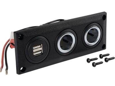 Herth + Buss Steckdose 1-polig, 12 – 24 V, 20 A, USB-Ladebuchse 5 V/5 A, mit Überspannungsschutz, 51 306 872 Herth + Buss Steckdose 1-polig, 12 – 24 V, 20 A, USB-Ladebuchse 5 V/5 A, mit Überspannungsschutz, 51 306 872