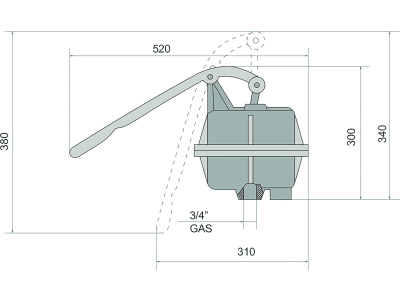 Handmembranpumpe "Rovatti PAM" 3/4 " IG, Aluminium, zum Anheben der Wassersäule bei normalansaugenden Zapfwellenpumpen