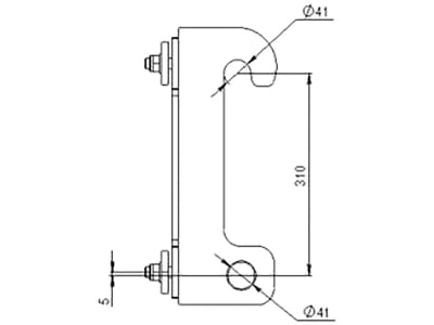 Düvelsdorf Anschraubplatte D-Lock; Giant 802 mm, 2 St., 5120205