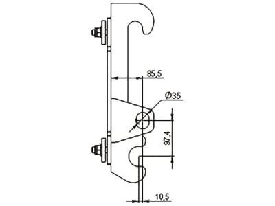 Düvelsdorf Anschraubplatte D-Lock; D-Lock S für Hoflader Thaler, 2 St., 5120270