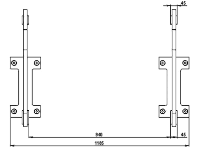 Düvelsdorf Anschraubplatte D-Lock für Radlader Zettelmeyer AL 802Si, 2 St., 5120335