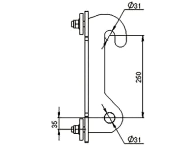 Düvelsdorf Anschraubplatte D-Lock; D-Lock S für Radlader Kramer 180 – 350, 2 St., 5120380