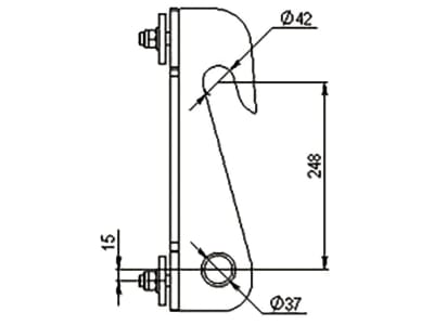 Düvelsdorf Anschraubplatte D-Lock; D-Lock S für Hoflader Fuchs, 2 St., 5120400