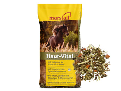 marstall® Haut-Vital energiearmes Fasermüsli mit Knoblauch und Kieselgur 15 kg Sack