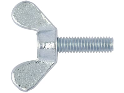 Flügelschraube DIN 316, M 10 x 20, verzinkt; blau passiviert (A2K), runde Flügelform, 02371020 Flügelschraube DIN 316, M 10 x 20, verzinkt; blau passiviert (A2K), runde Flügelform, 02371020