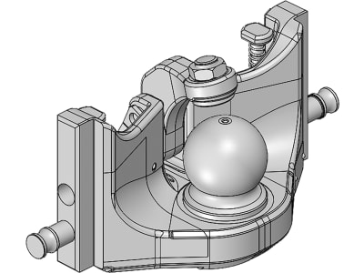 scharmüller Kugeleinsatz "K80®" mit Adapterplatte W311, absteckbar, 311/22/30 mm, für Traktor mit Anhängebock, 05.6311.51-A11