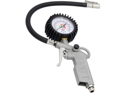 Airpress Reifenfüllprüfer, 0 bis 12 bar, 1/4" IG unten, vertikales Manometer, doppelte Skala (bar/psi), Gummischutz, ohne Druckluftstecker, 4300021 Airpress Reifenfüllprüfer, 0 bis 12 bar, 1/4" IG unten, vertikales Manometer, doppelte Skala (bar/psi), Gummischutz, ohne Druckluftstecker, 4300021