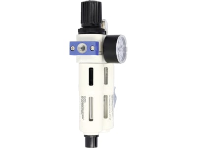 Airpress Wartungseinheit 1/4" AG, Ansaugleistung 1.300 l/min, vertikales Manometer, doppelte Skala (Bar/PSI), 45200011