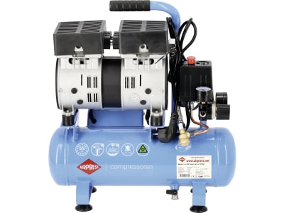 Airpress Kompressor "L 6-105 Silent" 6 l-Behälter, Abgabeleistung 48 l/min, Druck max. 8 bar, ölfrei, 36738 Airpress Kompressor "L 6-105 Silent" 6 l-Behälter, Abgabeleistung 48 l/min, Druck max. 8 bar, ölfrei, 36738