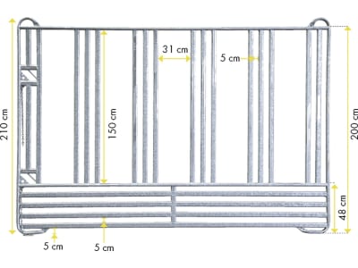 Patura Panel B x H: 3,00 x 2,10 m für Pferde, mit Fressgitter, 310276 Patura Panel B x H: 3,00 x 2,10 m für Pferde, mit Fressgitter, 310276