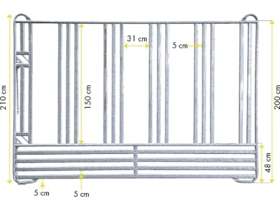 Patura Panel B x H 3,00 x 2,10 m für Pferde, mit Fressgitter, 310276