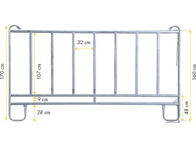 Patura Panel B x H 3,00 x 1,70 m für Pferde, mit Fressgitter, 310450