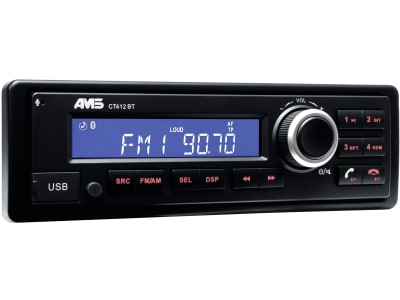 AMS Radio "CT 412 BT" mit kurzer Einbautiefe und Mikrofon, X991450178000