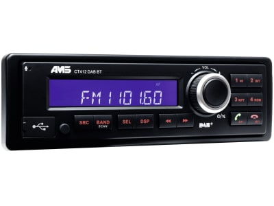 AMS Radio "CT 412 DAB BT" mit kurzer Einbautiefe, Mikrofon und DAB+, X991450189000 AMS Radio "CT 412 DAB BT" mit kurzer Einbautiefe, Mikrofon und DAB+, X991450189000
