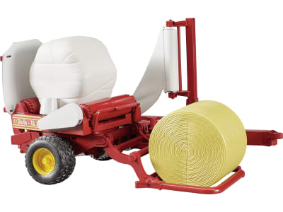 Bruder® Modell "McHale Ballenwickler" mit schwarzem und ockerbraunem Rundballen 1:16, 02122 Bruder® Modell "McHale Ballenwickler" mit schwarzem und ockerbraunem Rundballen 1:16, 02122