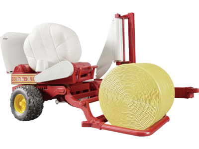 Bruder® Modell "McHale Ballenwickler" mit schwarzem und ockerbraunem Rundballen 1:16, 02122 Bruder® Modell "McHale Ballenwickler" mit schwarzem und ockerbraunem Rundballen 1:16, 02122