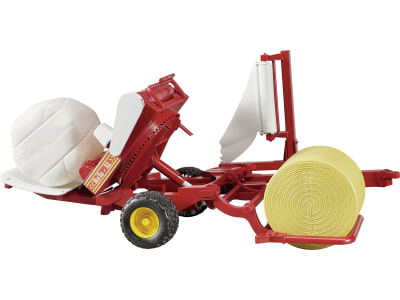 Bruder® Modell "McHale Ballenwickler" mit schwarzem und ockerbraunem Rundballen 1:16, 02122 Bruder® Modell "McHale Ballenwickler" mit schwarzem und ockerbraunem Rundballen 1:16, 02122