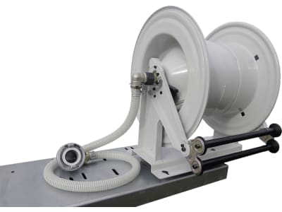 Cemo Schlauchhaspel schwenkbar, Automatik-Federrückzug, 40 m 3/4"-Schlauch, Stahl lackiert, für Bewässerungsanlage "BWS 500", 10862 Cemo Schlauchhaspel schwenkbar, Automatik-Federrückzug, 40 m 3/4"-Schlauch, Stahl lackiert, für Bewässerungsanlage "BWS 500", 10862