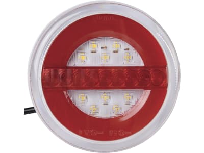Herth + Buss LED-Schlussleuchte rund, Ø 140 mm, Nebelschlusslicht; Rückfahrlicht, 24 V, 83 840 191 Herth + Buss LED-Schlussleuchte rund, Ø 140 mm, Nebelschlusslicht; Rückfahrlicht, 24 V, 83 840 191
