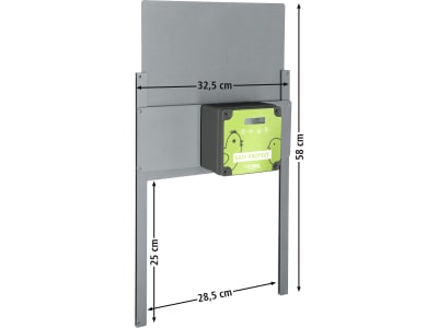 KERBL Hühnerklappe "Easy Protect" 28,5 x 25 cm Komplettset inkl. Steuerung und Führungsschienen für Geflügelställe, grau, 70590