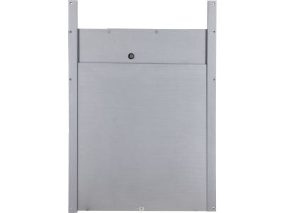 KERBL Hühnerklappe "Easy Protect" 28,5 x 25 cm Komplettset inkl. Steuerung und Führungsschienen für Geflügelställe, grau, 70590