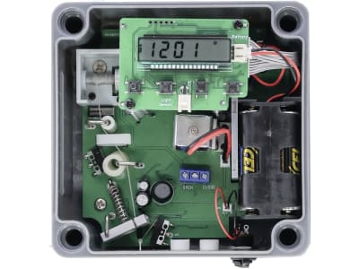 KERBL Hühnerklappe "Easy Protect" 28,5 x 25 cm Komplettset inkl. Steuerung und Führungsschienen für Geflügelställe, grau, 70590