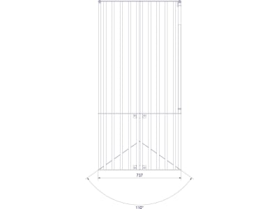 Growi® Heuraufe 6-eckig 737 x 782 x 1.500 mm, für Paddock, Pferde, loses Heu, feuerverzinkt, mit Bodenanker, 10059760