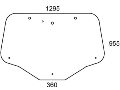 Heckscheibe, grau, 7 Bohrungen, für Traktor Case IH Maxxum MXU, Steyr Profi