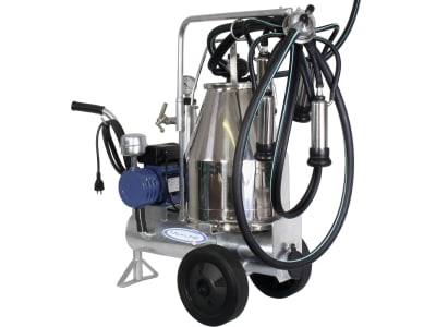 Melkanlage 30 l fahrbar, komplett, CN-Melkeimer, 140 l/min, für Rinder/GEA-Melkanlagen Melkanlage 30 l fahrbar, komplett, CN-Melkeimer, 140 l/min, für Rinder/GEA-Melkanlagen