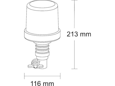 LED-Blitzleuchte "Double Flash - RUK 810", orange, 12 – 24 V, Rohrstutzenmontage