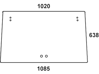 Frontscheibe, grün, für Steyr 8055, 8065, 8075, Kabine RS-2