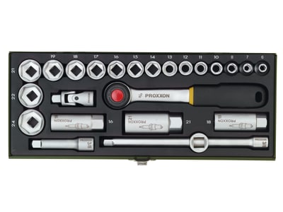 Proxxon Kompaktsatz mit 3/8"–Ratsche 24-teilig Proxxon Kompaktsatz mit 3/8"–Ratsche 24-teilig