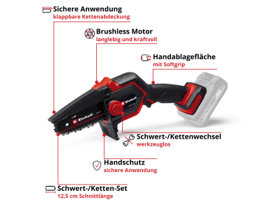 EINHELL Akku-Astkettensäge GE-PS 18/15 Li BL  