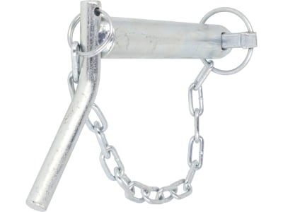 Sicherungsbolzen mit Kette und Klappstecker Sicherungsbolzen mit Kette und Klappstecker