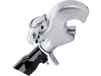 Oberlenker Kat. 2 mit Fanghaken und Kugelgelenk, M 30 x 3,5, Hülse pulverbeschichtet Oberlenker Kat. 2 mit Fanghaken und Kugelgelenk, M 30 x 3,5, Hülse pulverbeschichtet