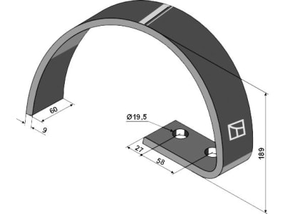 Industriehof® Packerfeder links/rechts 60 x 9 mm, für Packer Kuhn Industriehof® Packerfeder links/rechts 60 x 9 mm, für Packer Kuhn