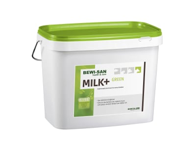 BEWI-SAN Milk+ Green für Ökobetriebe geeigneter leicht angesäuerter Vollmilch-Ergänzer bei Kälberaufzucht mit Vollmilch Kälberfütterung Pulver BEWI-SAN Milk+ Green für Ökobetriebe geeigneter leicht angesäuerter Vollmilch-Ergänzer bei Kälberaufzucht mit Vollmilch Kälberfütterung Pulver
