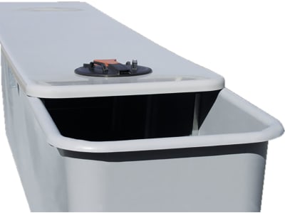 Cemo Lagerbehälter 4.500 l, GFK, rechteckig, grau Cemo Lagerbehälter 4.500 l, GFK, rechteckig, grau