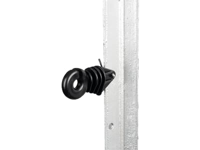 Patura Ringisolator mit Splint, schwarz für Winkelstahlpfahl Patura Ringisolator mit Splint, schwarz für Winkelstahlpfahl