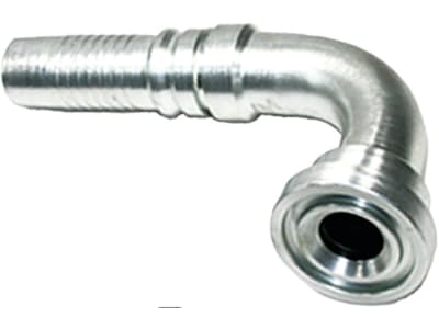 SAE-Flanschnippel "SFS-S 6000 PSI" schwer, 90 °, Stahl, mit Ausreißsicherung Interlock, NW DN 20 - 3/4", Ø 47,6 mm